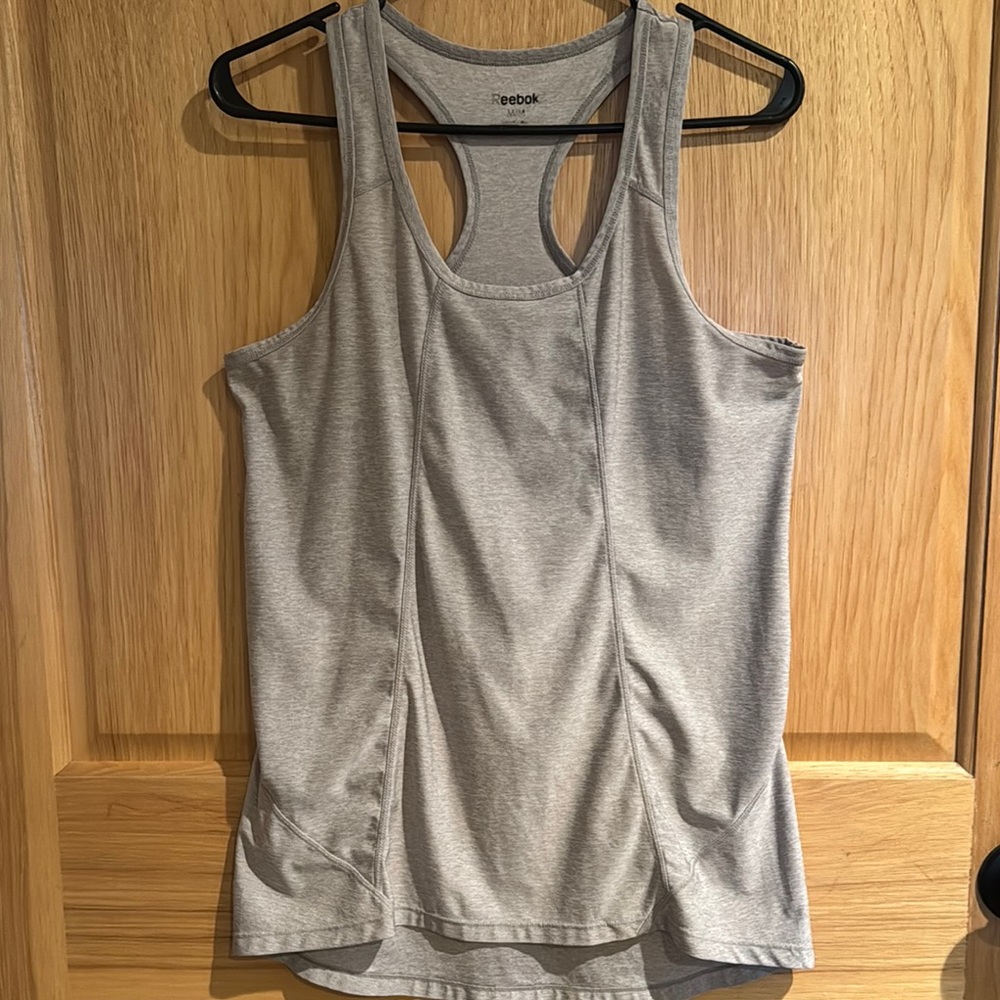 Reebok Gray Sleeveless Racerback Tank Top